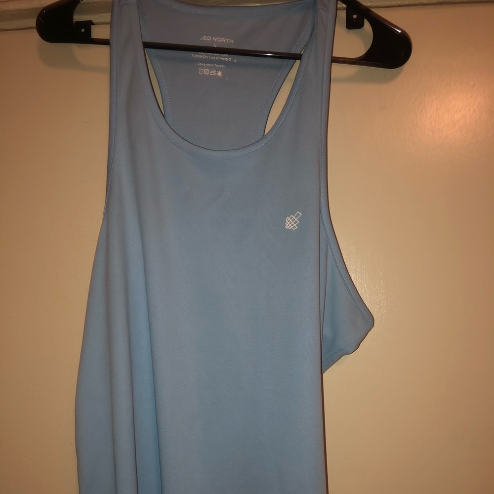 Jed north sky blue stringer workout tank Large